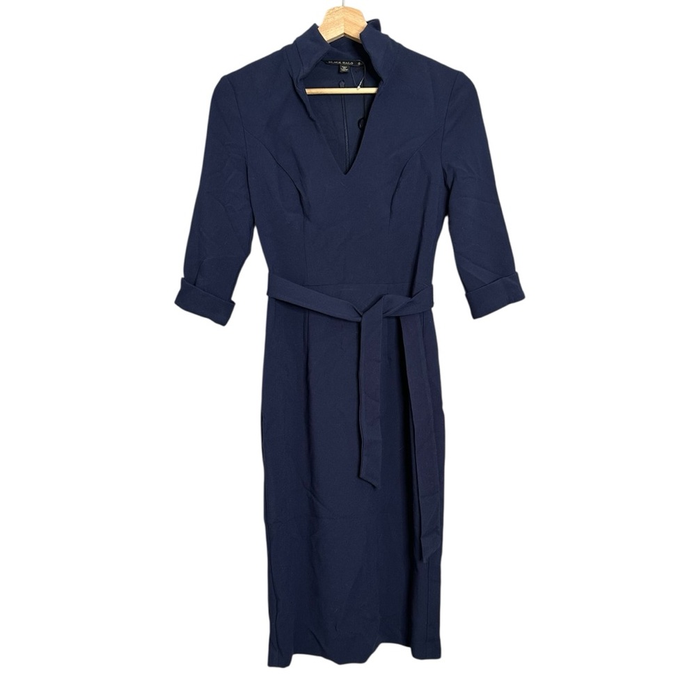BLACK HALO Madeline Sheath Dress Pacific Blue Size 0 NEW - Picture 13 of 14